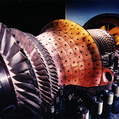 A gas and steam turbine